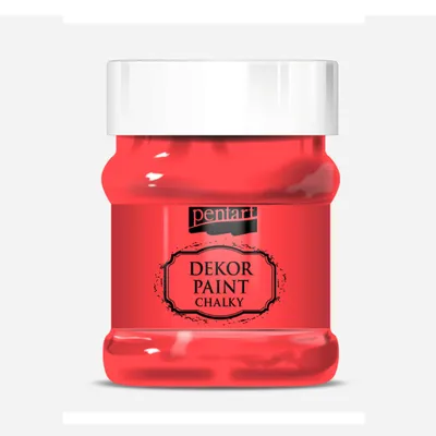 Zdjęcie produktu dla PENTART Kolor dekoracyjny kredowy, 230 ml, czerwony
