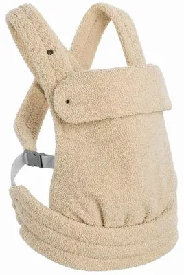 Productafbeelding van Laavir® Baby Draagzak van Zachte Teddy Fluffy Stof - Ergonomisch en Warm - Geschikt voor Pasgeborenen tot Peuters - Kleur Beige