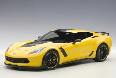 Produktbild von Chevrolet Corvette C7 Z06 C7R Edition 2015 gelb Modellauto 1:18 Autoart