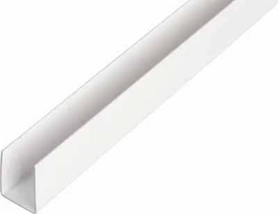 Produktbild von Alberts® U-Profil, Kunststoff, Länge 2,6m, versch. Größen-Schwarz-21 x 10 mm