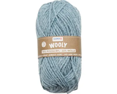 Produktbild von Wolle Wooly 30% Wolle hellblau 90 m 50 g