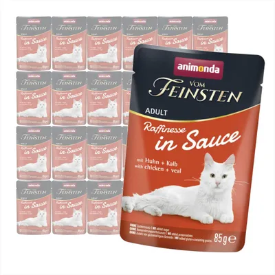 Zdjęcie produktu dla Animonda Vom Feinsten 24x85g Mokra Karma Dla Kota Kurczak z Cielęciną w Sosie