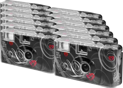 Productafbeelding van Wegwerpcamera voor bruiloften en evenementen - 27 foto's, 12 stuks, met flitser