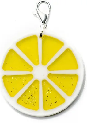 Produktbild von Zitronenscheibe Zitrone Charm Orange Limette Zipper Anhänger Bettelanhänger gelb