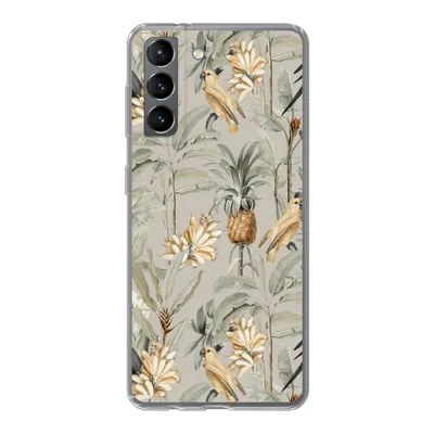 Produktbild von MuchoWow® Handyhülle Schutzhülle Hülle für Samsung Galaxy S21 Blume - Ananas - Vogel Silikon Softcase Handy Hülle - Softcase