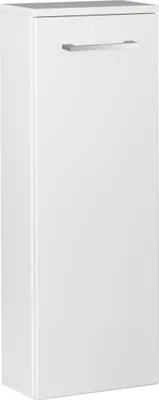Produktbild von Fackelmann SCENO Midischrank slim 30cm Breit, Korpus Weiß matt, Front Weiß Hochglanz