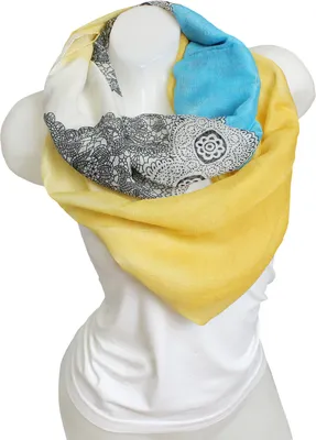 Produktbild von Glamexx24 Topstyle Schal Schlauchschal Damen Langschal Loop schal Loopschal Tuch HALSTUCH Gelb blau