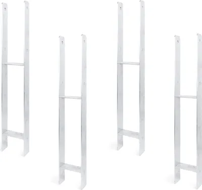 Obrázek produktu pro Alberts 4x H-Anker Pfostenträger Carport Pfostenschuh H-Träger feuerverzinkt 60 x 12,1 x 6 cm