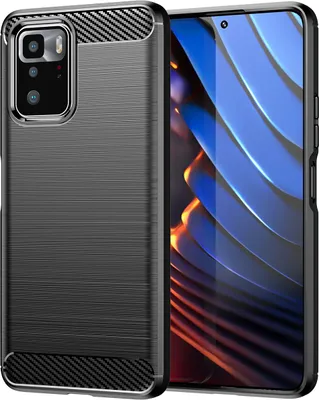Produktbild von Xiaomi Poco X3 GT Hülle, Carbon-Faser TPU Silikon Stoßfest Schutzhülle für Xiaomi Poco X3 GT Schwarz