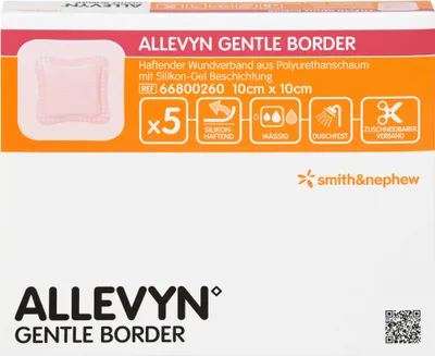 Produktbild von Allevyn Gentle Border 10x10 cm Schaumverb. 5 St