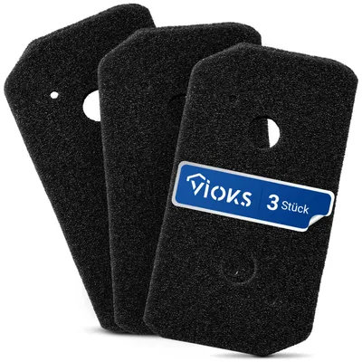 Produktbild von Set 3x Schaumfilter passend wie Bosch 12007650 Sockelfilter 228x128×20 mm für Trockner