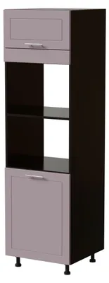 Produktbild von Backofenumbauschrank BARI 60x207cm lackiert Farbe wählbar BA-D14/RU/60/207,RAL 4009 pastellviolett matt,schwarz