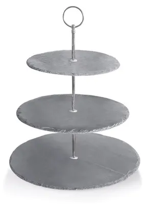 Produktbild von 6x Etagère Naturschiefer 3-stufig 34 cm