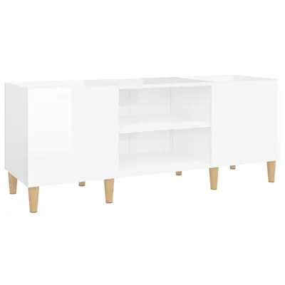 Produktbild von Plattenschrank Hochglanz-Weiß 121x38x48 cm Holzwerkstoff