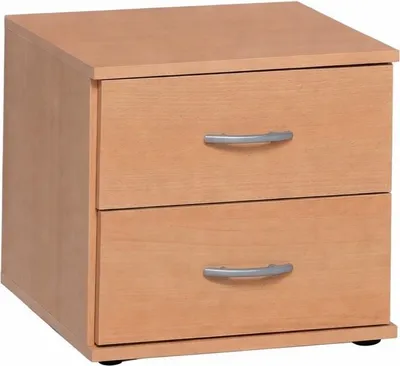 Produktbild von Container Beistelltisch Buche Nachtschrank 2 Schubladen #1952