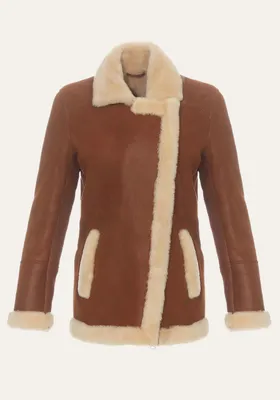 Produktbild von Lammfelljacke - OLA COGNAC - Größe: XL