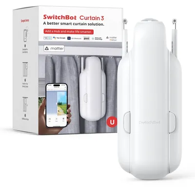 Image de SwitchBot, ouvre-rideaux intelligent - Télécommande Bluetooth avec application/télécommande
