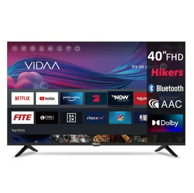 Produktbild von Hikers 40" LED Smart HD TV VIDAA DVB-T2/S2 Netflix/Prime Video/Disney+ Dolby Digital+ WLAN Bluetooth Schwarz