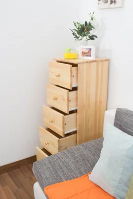 Produktbild von Massivholz-Schrank Kiefer, Farbe: Weiß 190x47x60 cm