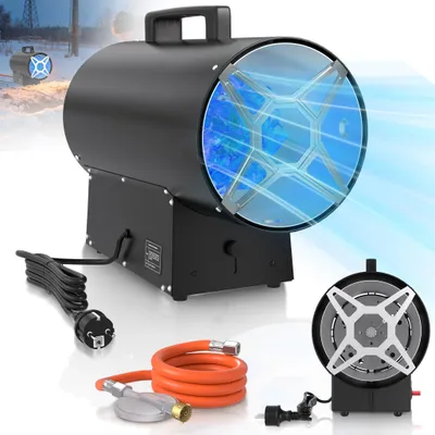 Produktbild von LZQ Gasheizgebläse 30kW, Gas Heizgerät mit Druckregler & Überhitzungsschutz, für Werkstätten & Industrie