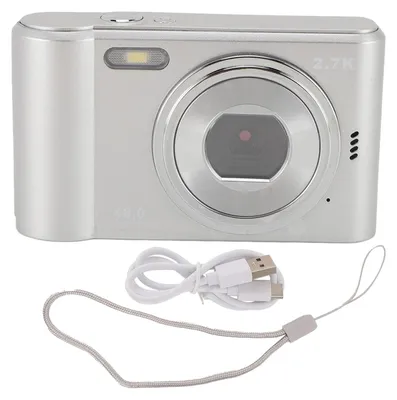 Obrázok produktu pre Digitálny fotoaparát pre teenagerov a deti, 2,7K, 48 MP, HD, 2,4-palcový farebný displej, 8-násobný zoom, kompaktné fotografovanie, video