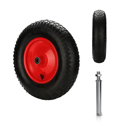 Produktbild von Yakimz Ersatzrad Luftbereift Schubkarrenrad Sackkarrenrad 4.80/4.00-8 390 mm mit Achse