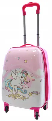 Produktbild von Magischer Einhorn Kinderkoffer Handgepäck Reisekoffer mit 4 Rollen für Mädchen & Leichtes Reisen