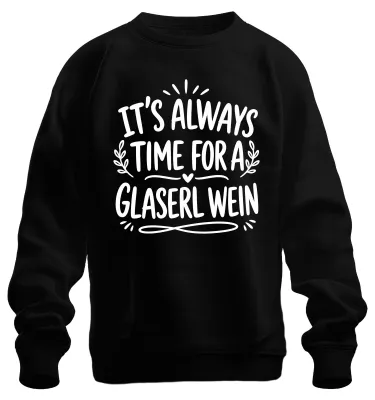 Obrázok produktu pre Tričko s nápisom "Glaserl Wein Statement Sarkasmus JGA", čierna farba, veľkosť XL