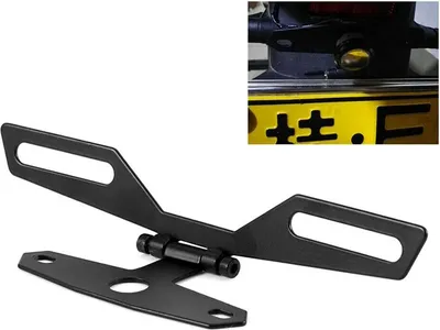 Produktbild von Allgemeine Faltend-Endlampe/Lizenzplattenhalterung Metallmotorrad Zubehör schwarz