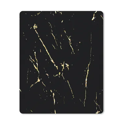 Produktbild von MuchoWow® Mauspad Mousepad Marmor - Schwarz - Gold - Luxus 19x23 cm - Mousepads - Maus Mat - Pad - Mausunterlage - Mauspads - Spielen