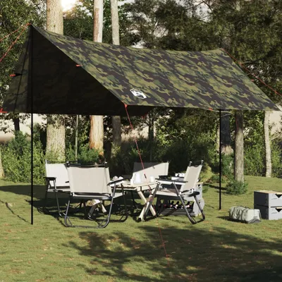 Produktbild von "2026 Promotion" Tarp Tarnmuster 438x376x212 cm Wasserdicht - Campingzelt UV-Schutz,e CC23514