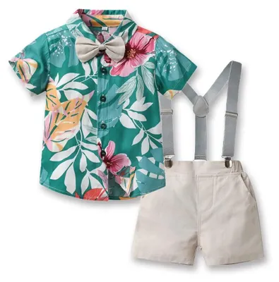 Image de Solidchoice - Vêtements d'été pour bébés garçons sur le thème hawaïen