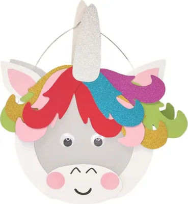 Produktbild von Laternen Bastelset Glitzer Einhorn von Prell, 4 Stück