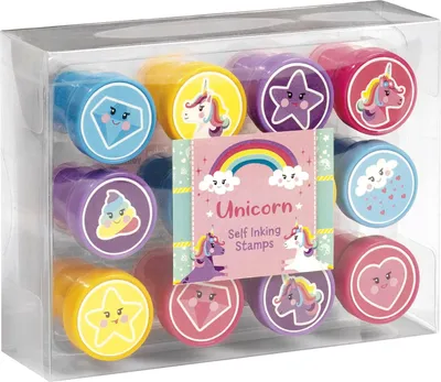 Zdjęcie produktu dla Totum Unicorn Selfinking Stamps, Zestaw stempli dla dzieci, 3 lat(a), Wielobarwny