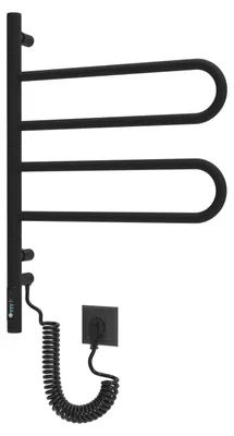 Zdjęcie produktu dla ELNA Fluger 2 Grzejnik łazienkowy elektryczny ruchome przęsła 62W 65x46 cm czarny