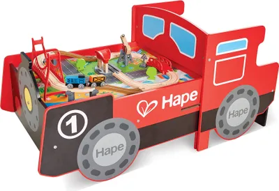 Image de HAPE - Table de jeu pour locomotives - 122,8 x 63,8 x 59 cm - à partir de 3 ans -du train - avec un grand espace de jeu