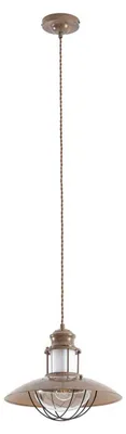 Produktbild von Lindby Pendelleuchte Louisanne, braun, Metall, Ø 35 cm