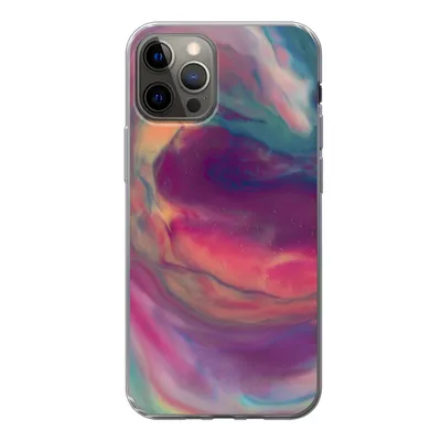 Produktbild von MuchoWow® Handyhülle Schutzhülle Hülle für iPhone 13 Pro Flüssig - Rosa - Türkis - Abstrakt Silikon Softcase Handy Hülle - Handy-Tasche