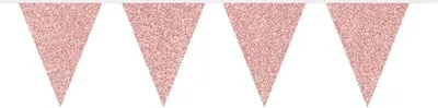 Produktbild von Glitzer Wimpelkette roségold 6m