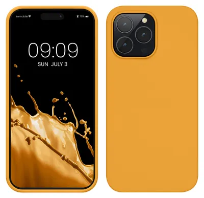 Produktbild von kwmobile Handyhülle für iPhone 14 Pro Max Hülle, für iPhone 14 Pro Max Case - Hülle Silikon - kabelloses Laden - Mango