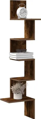 Produktbild von Möbel Wand-Eckregal Räuchereiche 32x32x127,5 cm Holzwerkstoff - Wandregale 860521