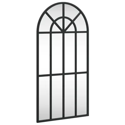 Zdjęcie produktu dla vidaXL Lustro ścienne czarne 30x60 cm Krzywe żelazko