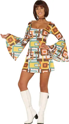 Produktbild von Schickes 70er Jahre Damen-Kleid im Retro-Look L (42/44)