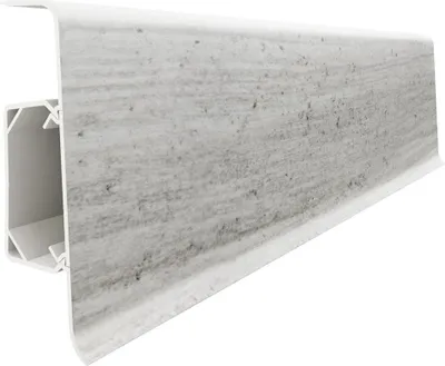Zdjęcie produktu dla VILO ESQUERO 629 Listwa przypodłogowa 62 mm – długość 2,5 m – kanał kablowy – jasny beton