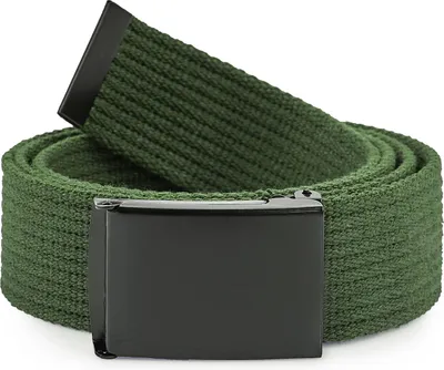 Image de Ceinture pour homme Ladeheid en tissu P10 (kaki-noir, 120 cm (longueur totale 130 cm))