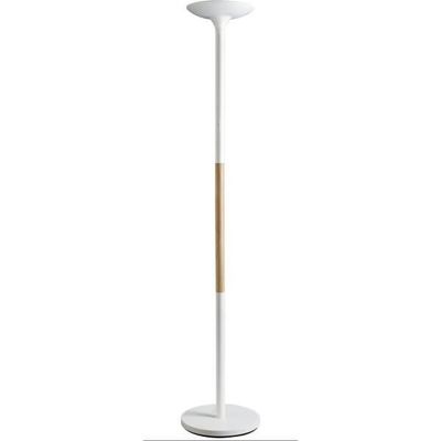 Unilux LED Deckenfluter Pryska, dimmbar, weiß mit Holz [Energieklasse C]