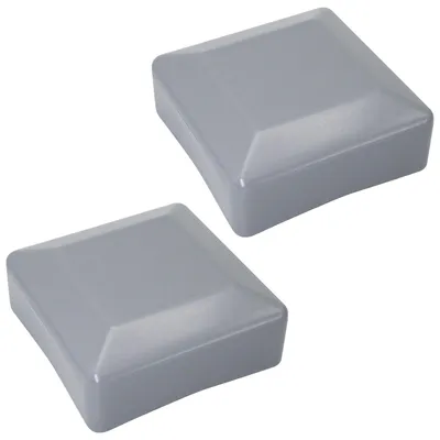 Obrázok produktu pre (2 kusy) Krytky, štvorcové, 70 x 70 mm, sivé plastové krytky