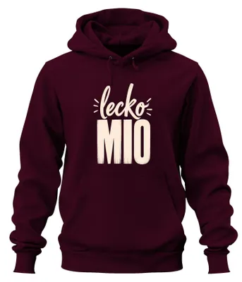 Productafbeelding van Lecko Mio, grappige spreuk, statement, cadeau, sarcasme, hoodie, sweater met capuchon, bordeauxrood, XXL