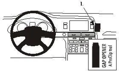 Produktbild von Brodit ProClip Fahrzeughalter 853508 - Winkelbefestigung, hoch - Audi A6 04-09, Audi S6 04-09, Audi A6 05-09