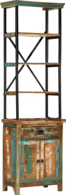 Image de Buffet 55x30x180 cm bois de récupération massif